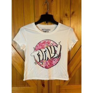 Bethany Mota Short Sleeved Crew Neck Graphic T Shirt Size Large (8922)